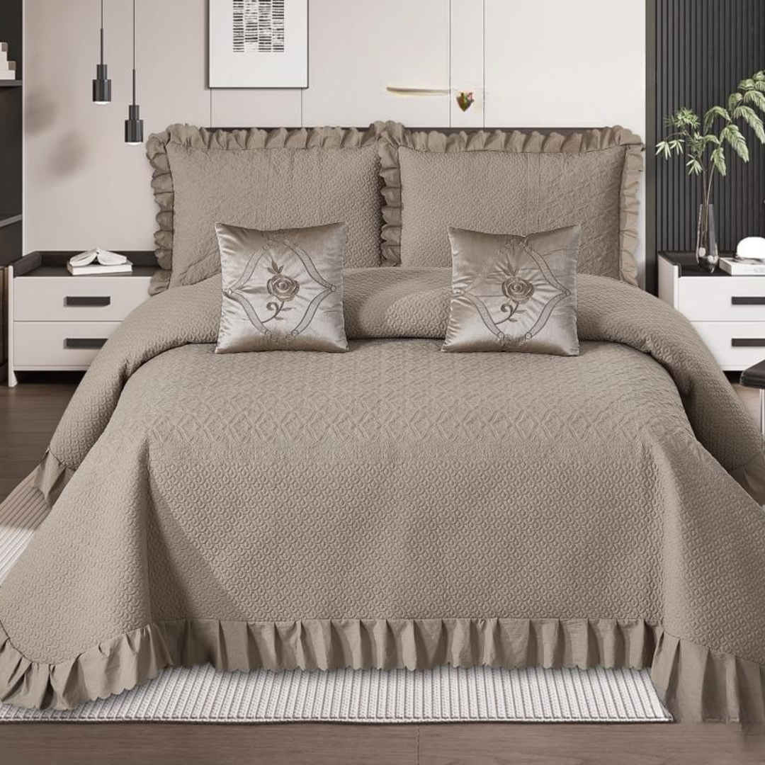 KING SIZE BEDCOVER 5 PCS SET